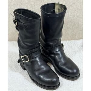 Chippewa Women 7.5M Black Steel Toe 9 Inch Work Motorcycle Boots Leather USA